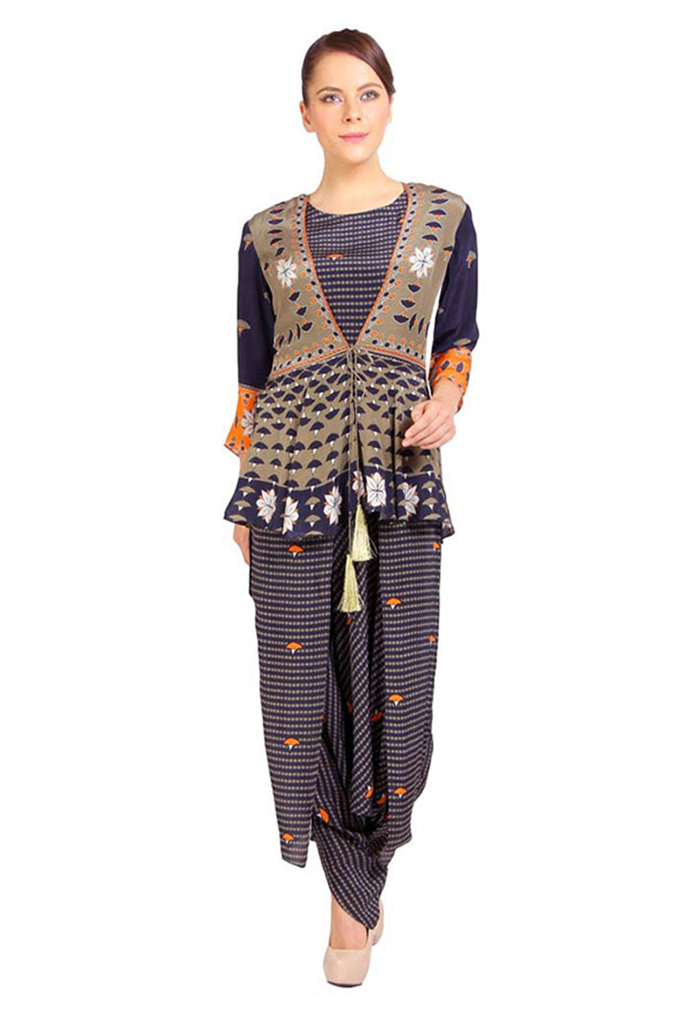 Bagru Printed Jumpsuit With Top