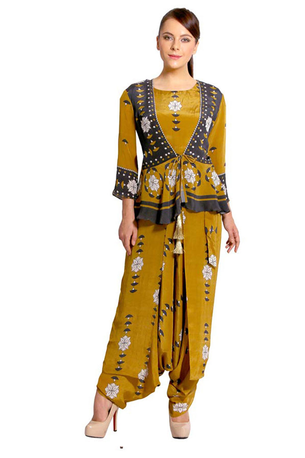 Bagru Printed Jumpsuit With Top