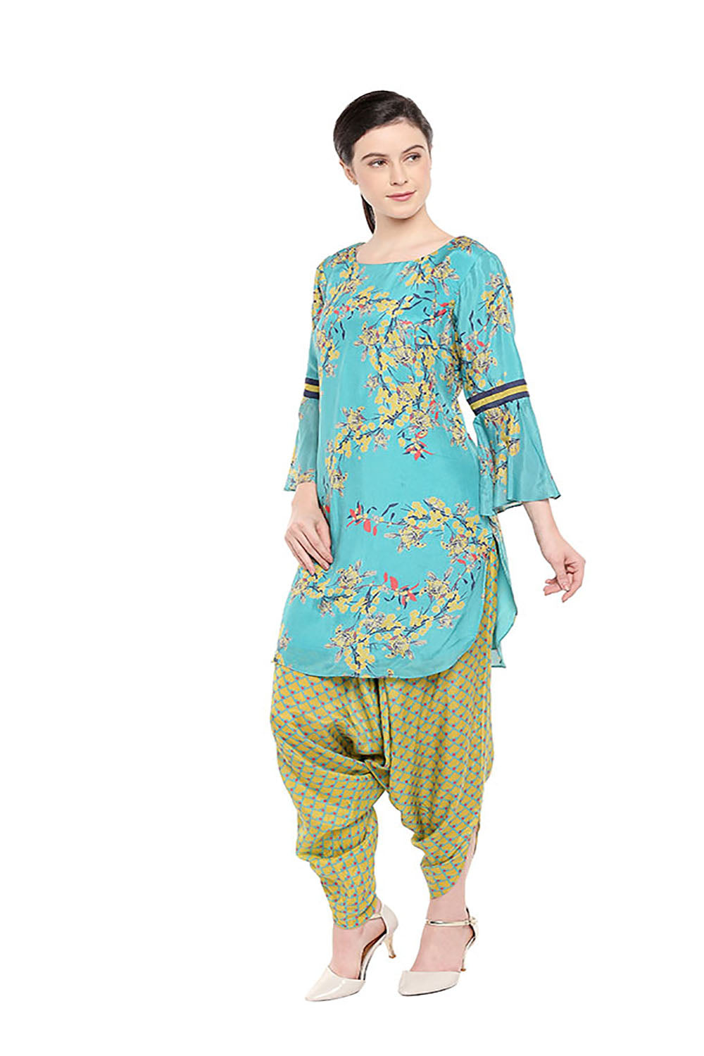 Palash Printed Kurta With Dhoti Pant